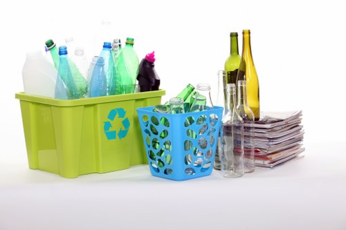Professional team handling waste disposal