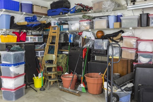 Professional waste clearance team efficiently handling construction debris